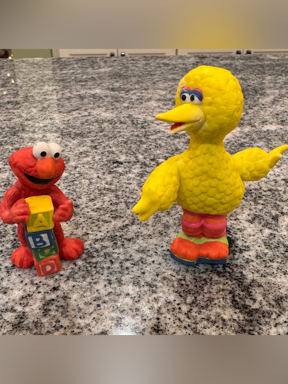 VINTAGE 1993 Sesame Street/Enesco BIG BIRD & ELMO Ceramic Figures/Figurines-READ